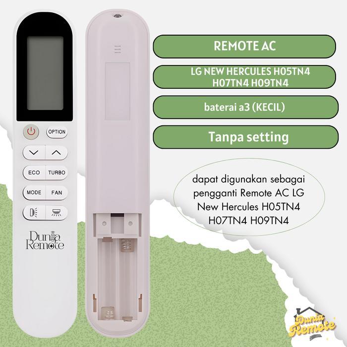 REMOTE REMOT AC PENGGANTI UNTUK LG NEW HERCULES H07TN4 H09TN4 H05TN4 LG 1/2 3/4 1 PK SLIM