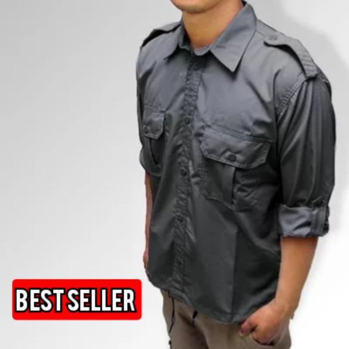 Kemeja PDL Panjang Pria Cargo Lapangan Outdoor Gunung Kargo Baju