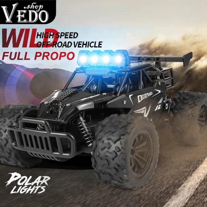 Mobil Remote Control Offroad Full Propo RC Mobil Ban Besar dengan Lampu LED Bahan Alloy Frekuensi