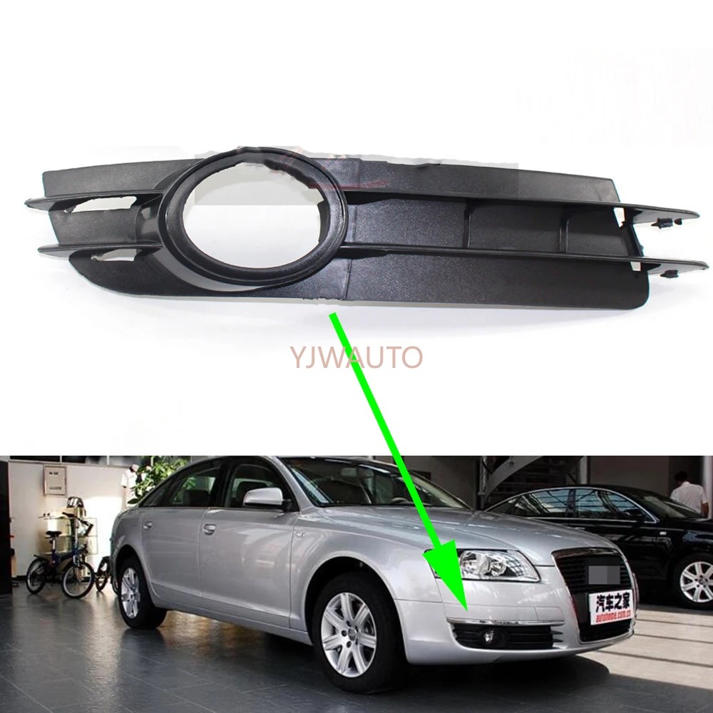 For Audi A6L C6 2005 2006 2007 2008 Foglights Cover Car Fog Lamp Vent Base Front Bumper Driving Fog
