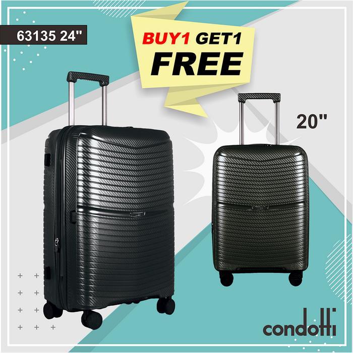 Koper - Trolley Case Condotti 63135 - 24 inch Free 20 inch - Black