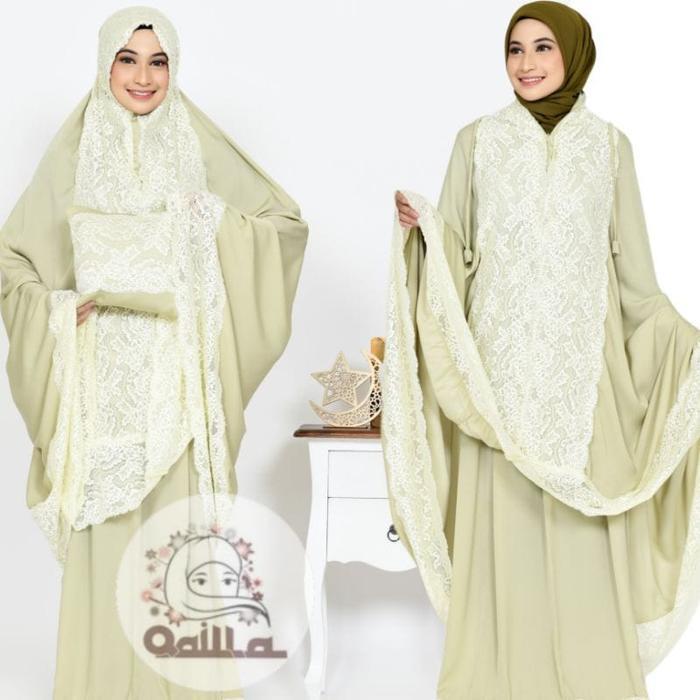 Mukena Zara Silk 2 IN 1 Premium Warna Terlengkap Mukenah Muslim Renda Dewasa Mewah Cantik Nyaman