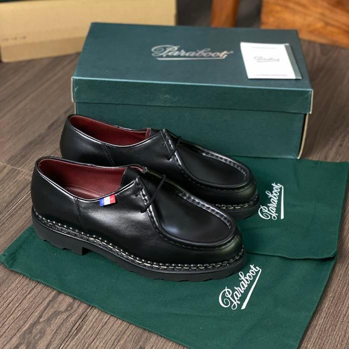 terlaris Paraboot Michael BBR Black Noir Leather Made in France Original 100% ori