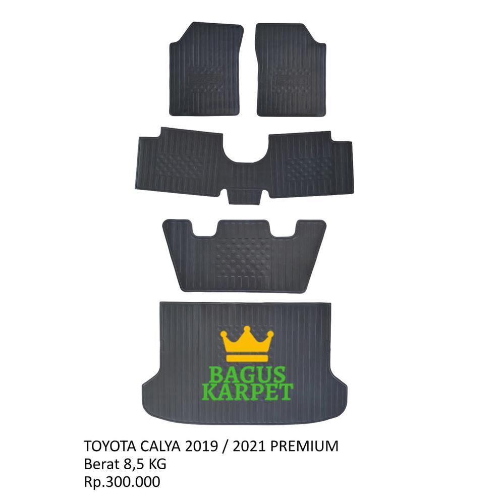 Karpet Karet Lantai Mobil Toyota Calya Full Set 2019/2021 - Premium