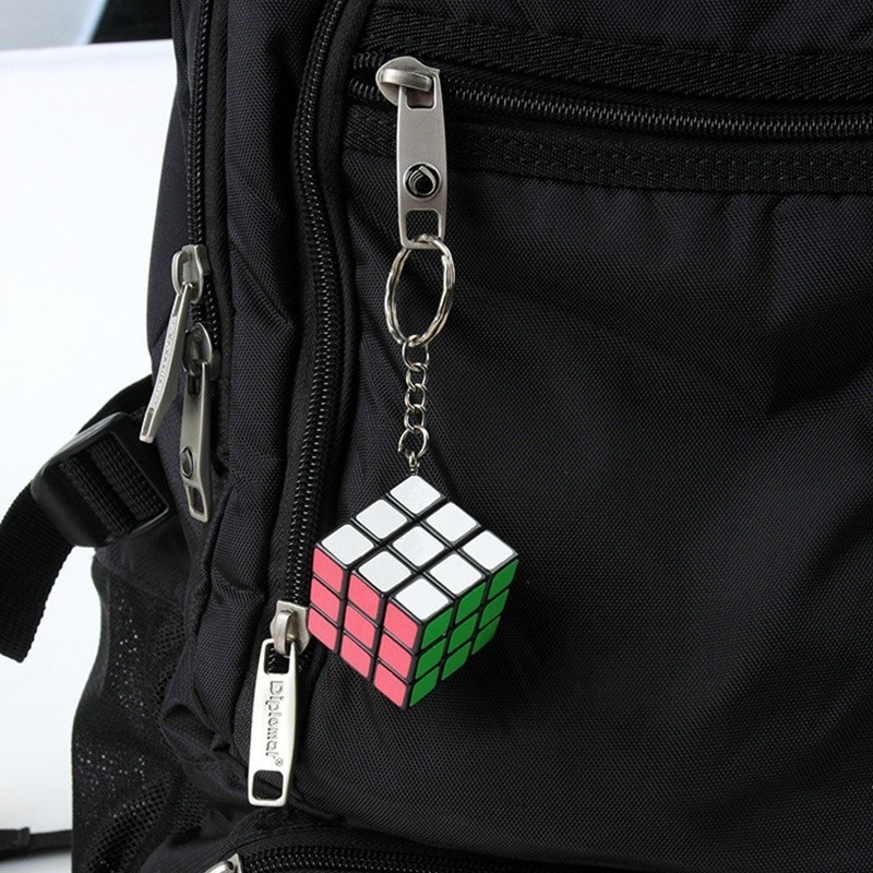 2Pcs Gantungan Kunci Rubik 3X3 Mini