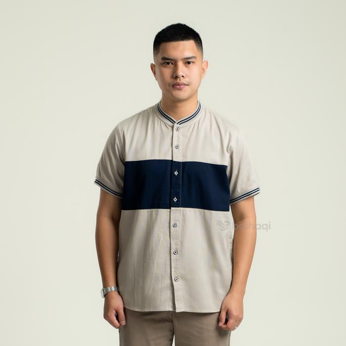 Baihaqi Kemko Couple Hamzah Lengan Pendek BKAP54 (Beige & Navy)