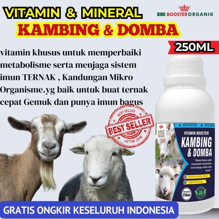 VITAMIN Penggemuk Kambing 100% Vitamin Hewan Ternak Aman, VITAMIN KHUSUS TERNAK KAMBING 250ML,