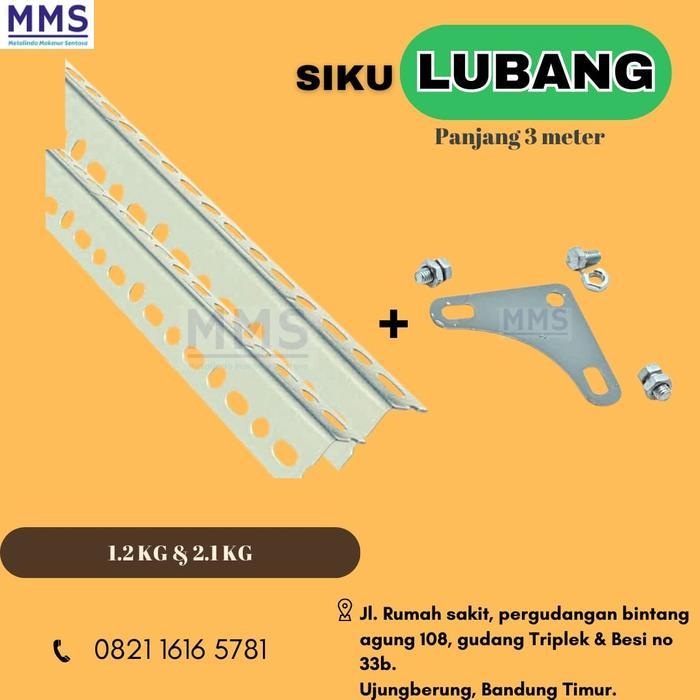 besi siku lubang 3 meter