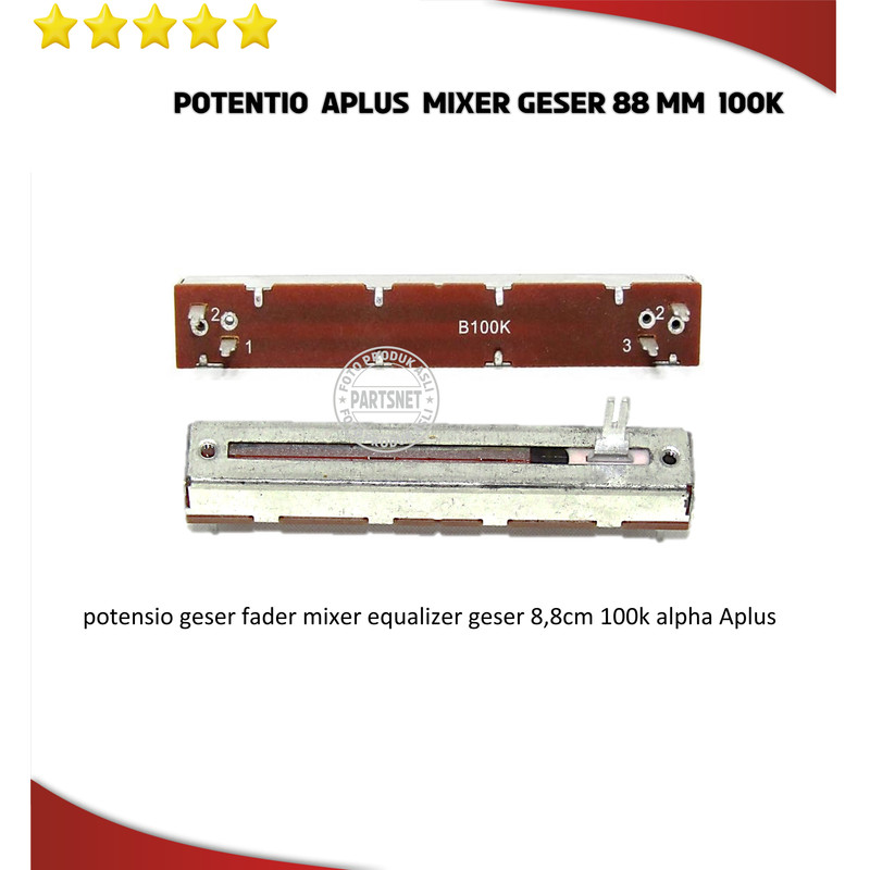 potensio geser fader mixer equalizer geser 8,8cm 100k alpha Aplus