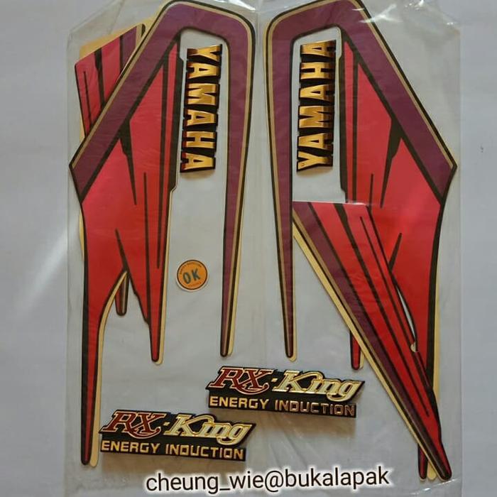 Lis Body/ Striping/Stiker + Emblem Tangki Yamaha Rx King 1995 Kw Super