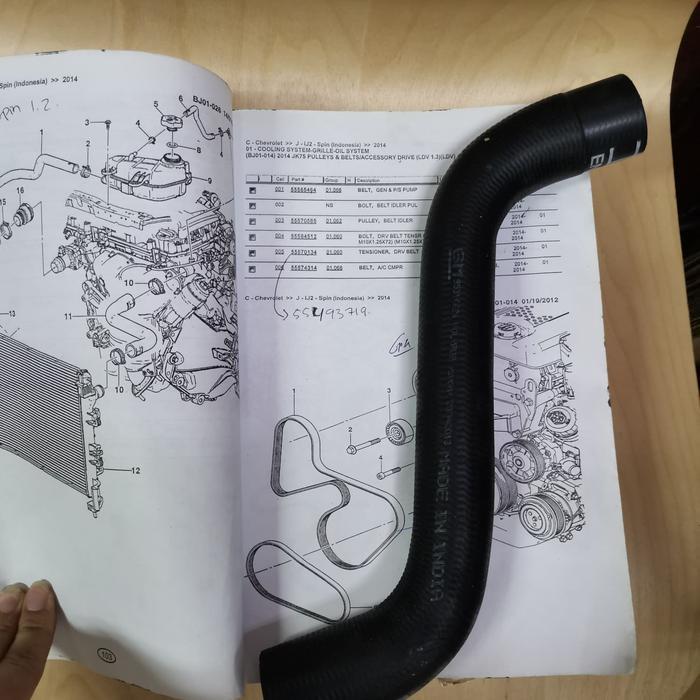 Selang Radiator Atas Chevrolet Spin 1.2 / Aveo Sonic