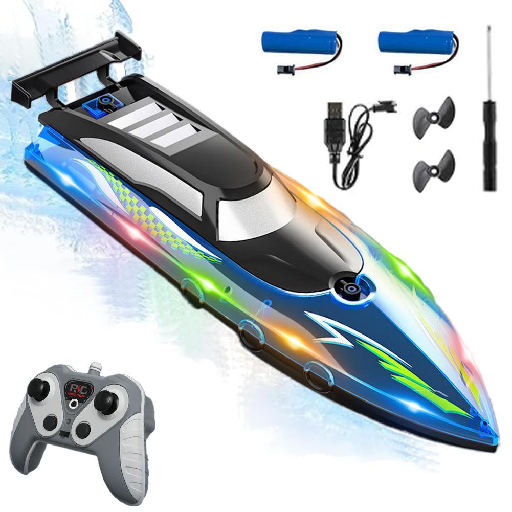 2.4GHz Dual Propeller High Speed Remote Control Boat Electric Boat Remote Control Boat for Pool &