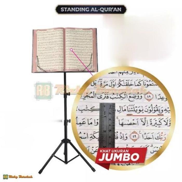 Standbook Tripod Standing Penyangga Al Quran - Stand Buku Rehal- Rekal- Lekar Berdiri Stand Al Quran