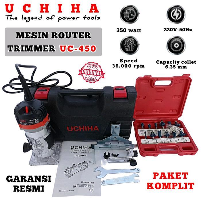 Mesin Trimmer Uchiha U450 6Mm Profil Kayu Router Wood Trimmer Uchiha U450 Pasti Diskon