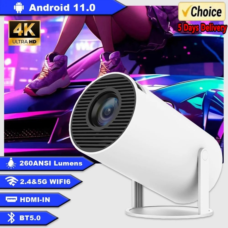 Mini HY300 Smart Android Projector Portable Wireless Home Theater Pocket Projector with Latest