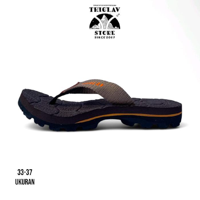 Bata Tomkins - Sandal Jepit Anak Triglav Casual Original Coklat Sendal Karet Hitam - Sepatu Fashion
