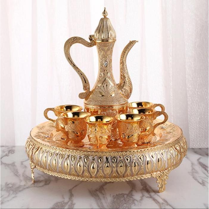 Set Teko Estetik Arab Aladin Teko Dan Gelas Anggur Antik