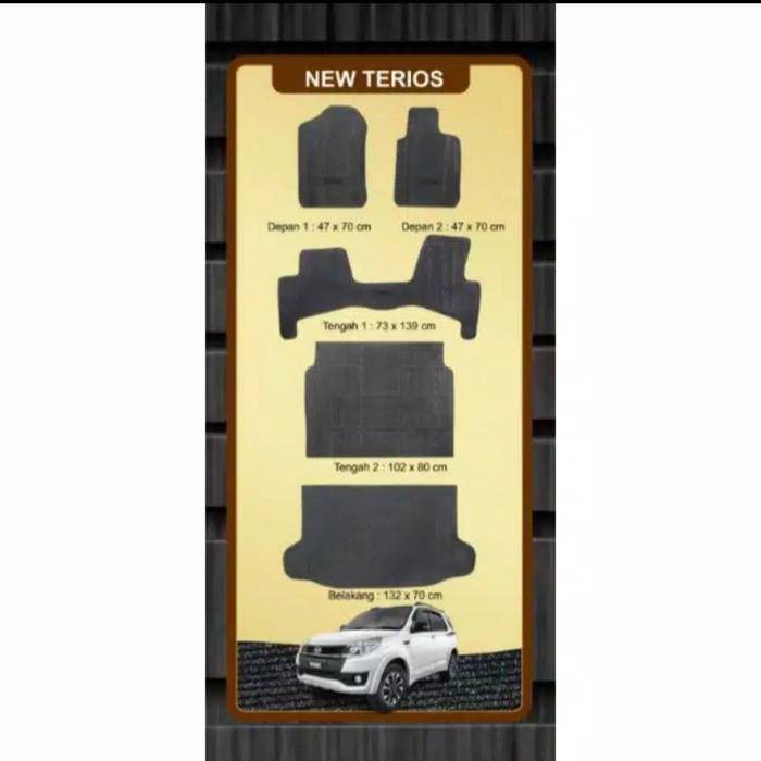 Karpet Karet Alas Lantai Mobil Terios 2007 - 2017