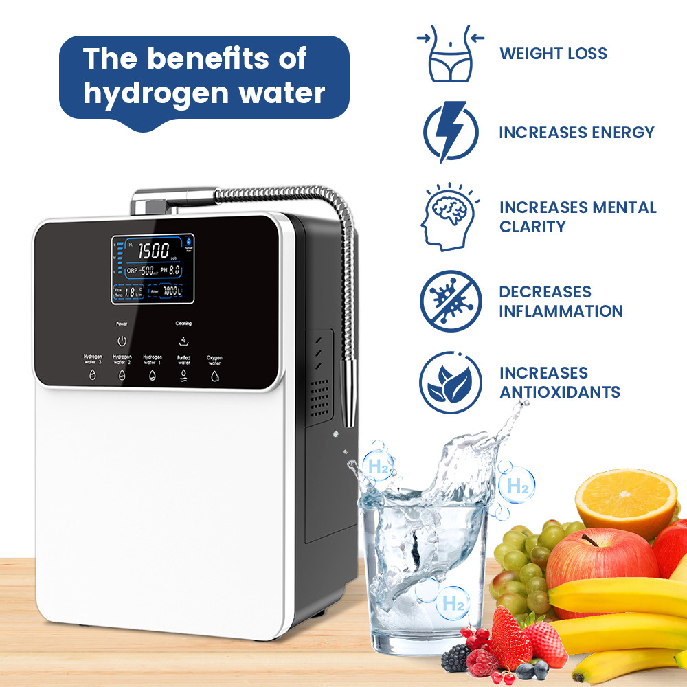 Hydrogen Rich Water Dispenser Machine High Hydrogen Concentration 1200ppb Hydrogen Water Ionizer
