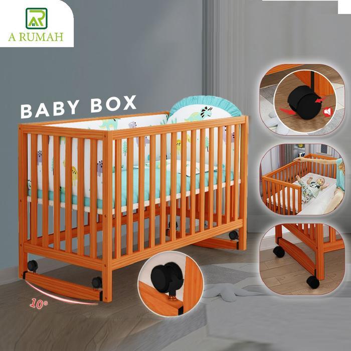 Box Bayi Ranjang Bayi Tempat Tidur Anak Tempat Bayi Baby Box Kayu Furniture Kayu
