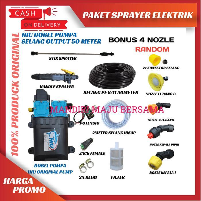 PAKET ALAT SIRAM MISTING DINAMO POMPA DOBEL HIU SELANG 50 METER