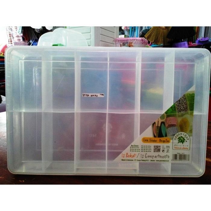 Ready Stok - Kotak Aksesoris/ Obat 12 Sekat Tebal Box Plastik Reiko 1417 Box Sekat