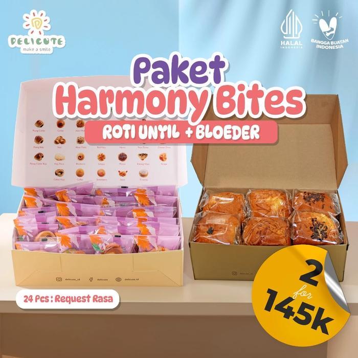 PROMO BUNDLING ROTI UNYIL DELICUTE BUN + BLOEDER - ROTI UNYIL BEBAS PILIH RASA ISI 24 PCS Blueberry