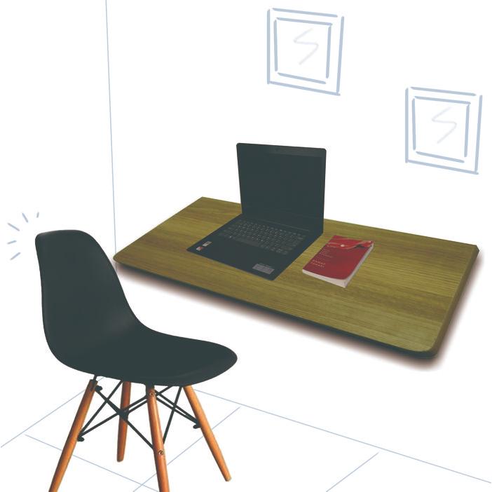 Meja Lipat Dinding / Meja komputer / Kerja / Setrika HPL 100 x40cm
