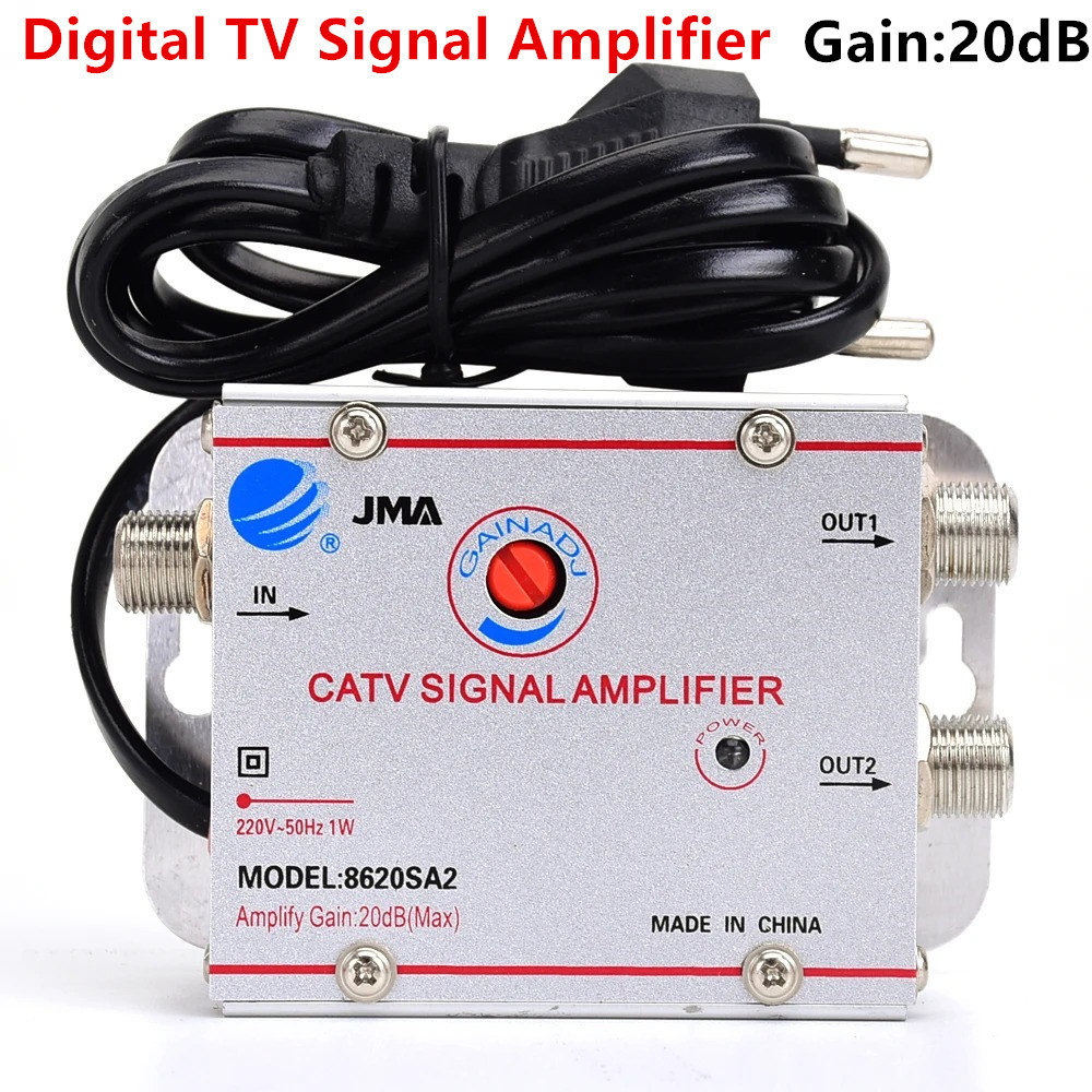 Ground Wave Dtmb Cable Tv Splitter Amplifier 20Db Digital Tv Antenna Signal Booster Home Tv