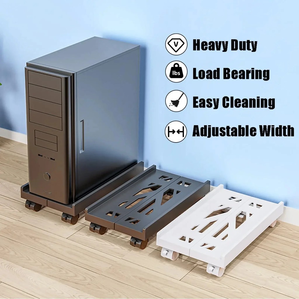Mobile CPU Stand PC Tower Stand Portable Removable Bracket Gaming Desk Accessories Ventilated