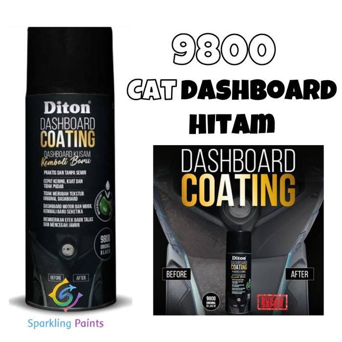 Pilok Diton Premium 9800 Dashboard Black Coating Cat Khusus Dasbor Body Kasar Dasboard Hitam Motor