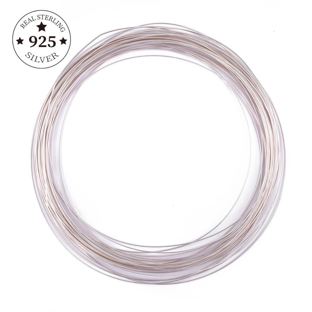 1m/lot Resistant Strong 925 Sterling Silver Wire String Colorfast Beading Wire Cord String For DIY
