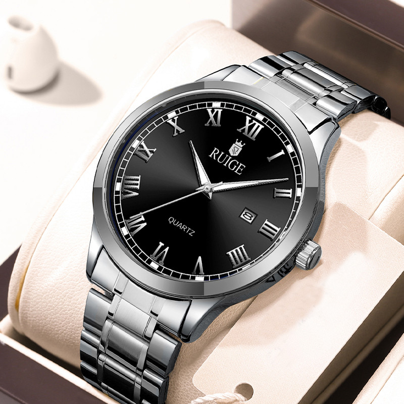 RUIGE Fashion Men's Watch Roman Scale Minimalist Men's Famous Watch Night Glow Waterproof Trendy