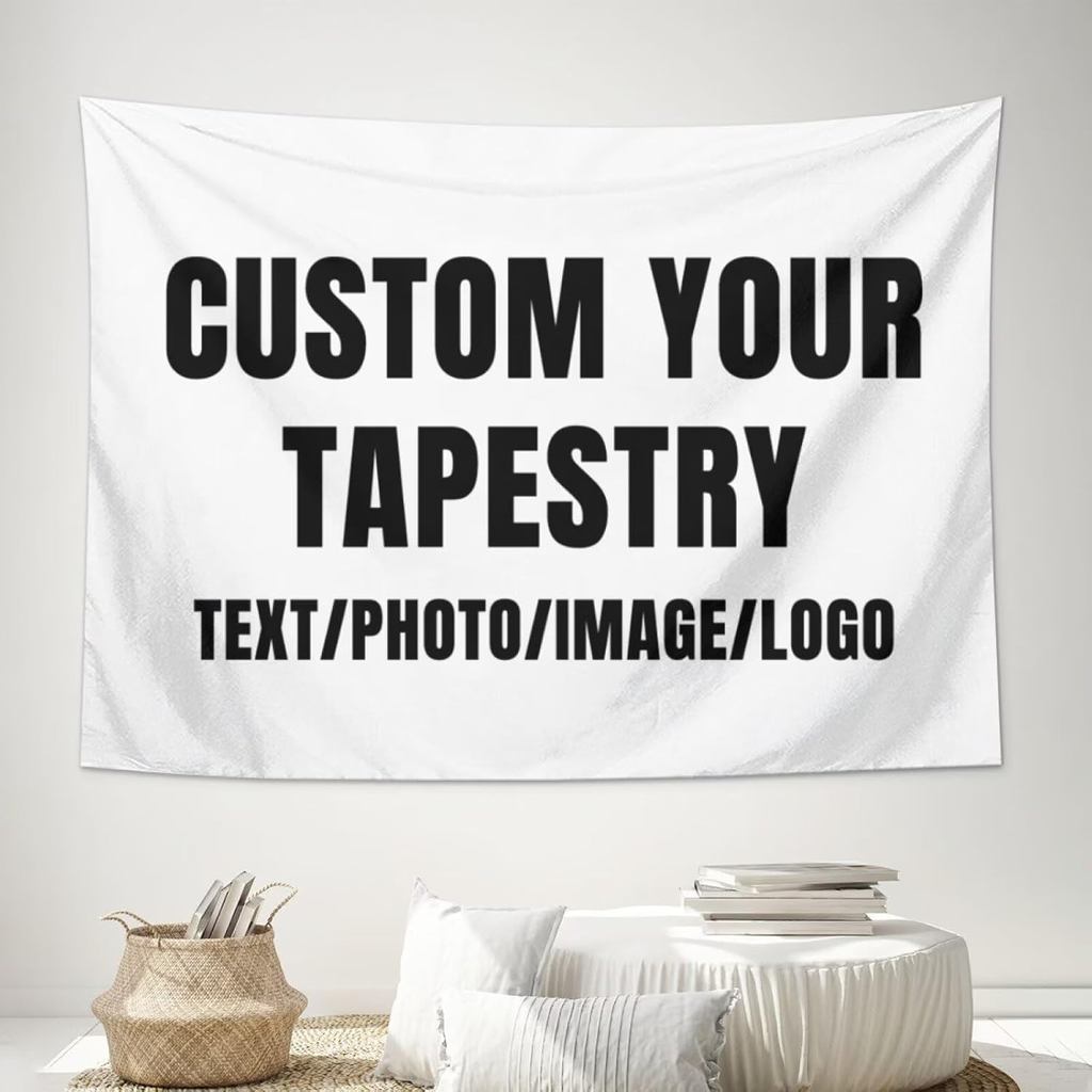 Custom Wall Tapestry Personalized Image Text Custom Tapestry Wedding Funny Backdrop Tapestries, Dorm