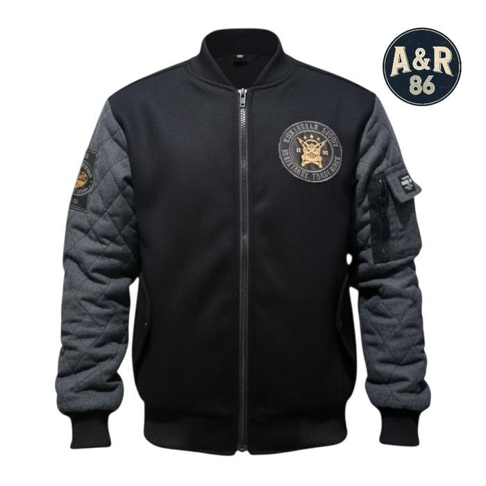 Kicksoogar Jaket Pria & Wanita Bomber Terbaru Keren Hitam Distro Tebal Casual Blazer Waterproof