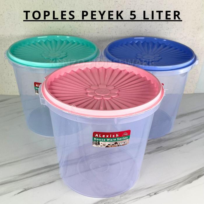 "New" Toples Peyek 10 Liter PEYELE ALEXISH Toples Krupuk Kerupuk Sealware TRANSPARAN