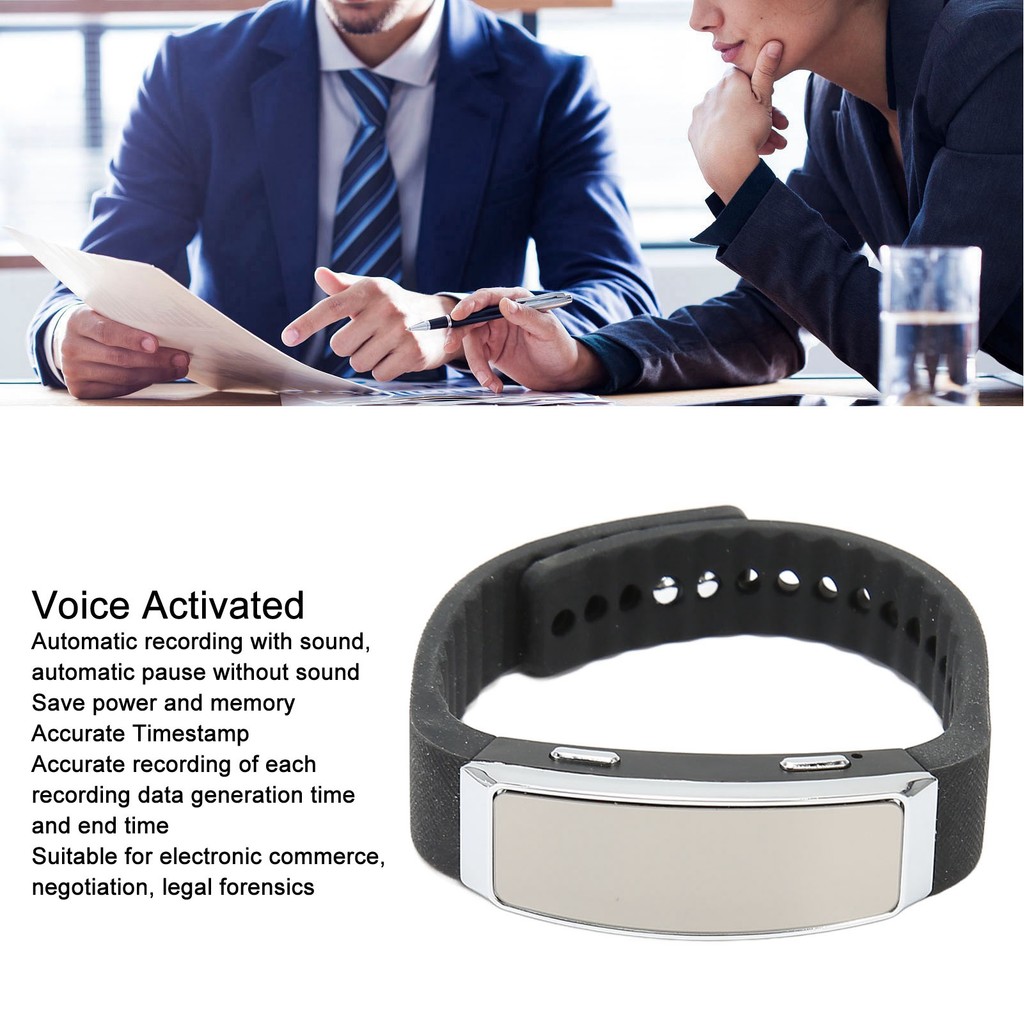 Recorder Watch Recorder Watch HD Noise Reduction Voice Activated Rechargeable Music Player Recorder