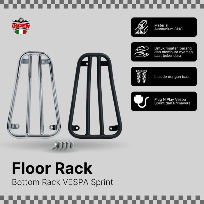 Bottom Rack Vespa Piaggio Untuk Sprint 150 / Rak Tengah Vespa Sprint