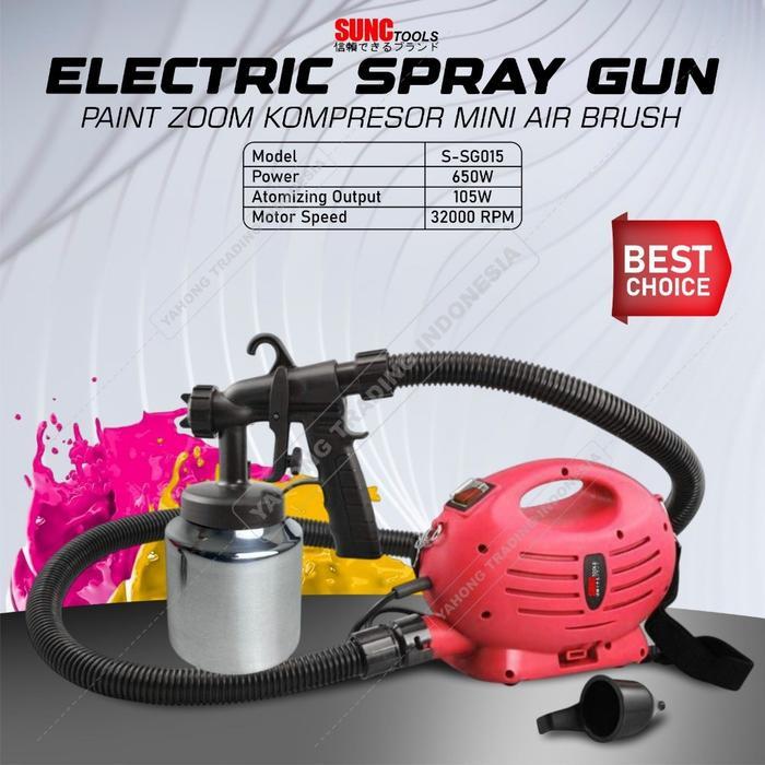 Paint Zoom Spray Gun Kompresor Mini Airbrush Alat Cat Semprot Listrik