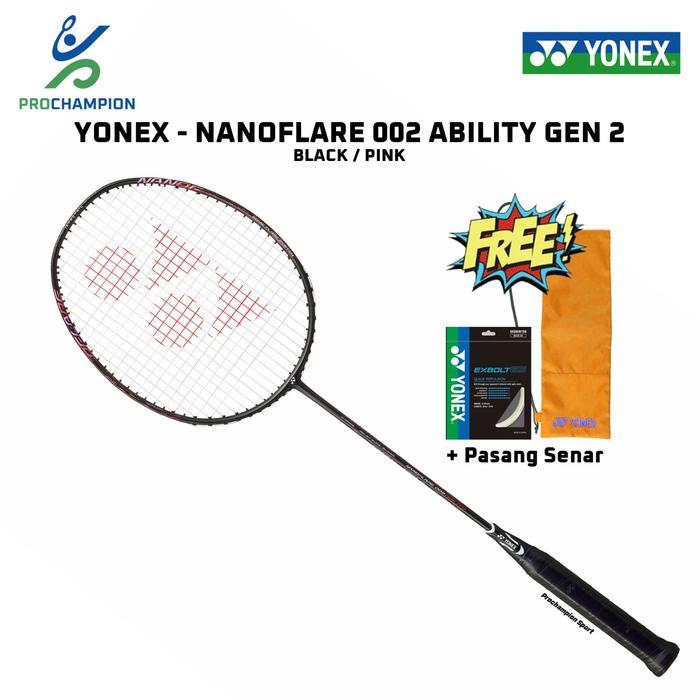 Raket Badminton YONEX Nanoflare 002 Ability Gen 2 Black Pink