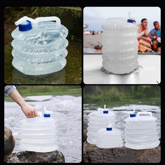 Jirigen Air Lipat Dengan Kran Kapasitas 5L-15L Handle Nyaman Jirigen Air Portabel Berkualitas