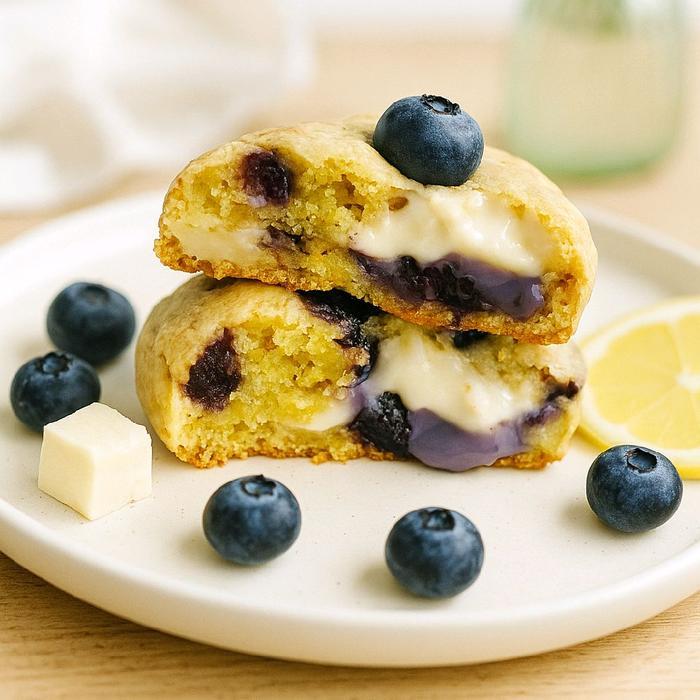 keto soft chewy cookies blueberi lemon cheese