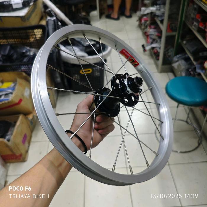 Wheelset 16 Murni 305 Araya Hub Raze Bearing Disc Brake Spoke Stainless Anti Karat Set Depan Dan