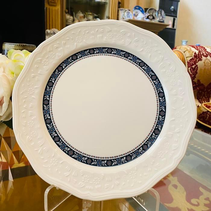 Ini Murah Dinner Set Saint James Okja Plate Piring White Blue Putih Biru
