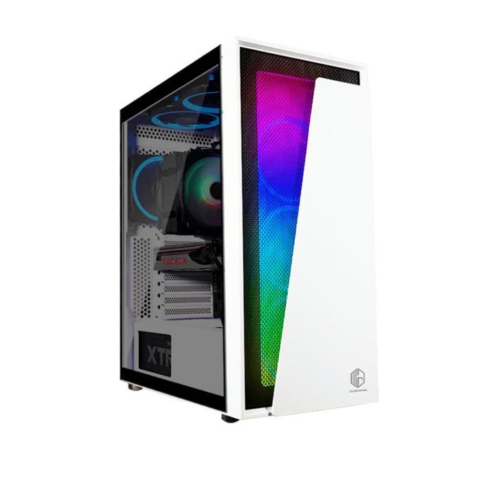 Casing Pc Cube Gaming Xaures White - Rgb Front Panel
