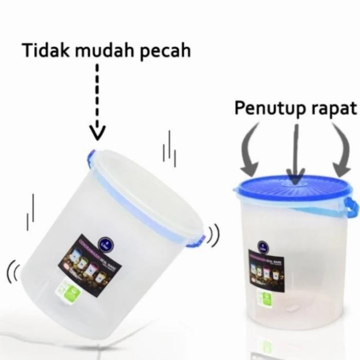 Toples Tenteng Shinpo 20 Liter/Toples Kerupuk/Toples Makanan 20 Liter