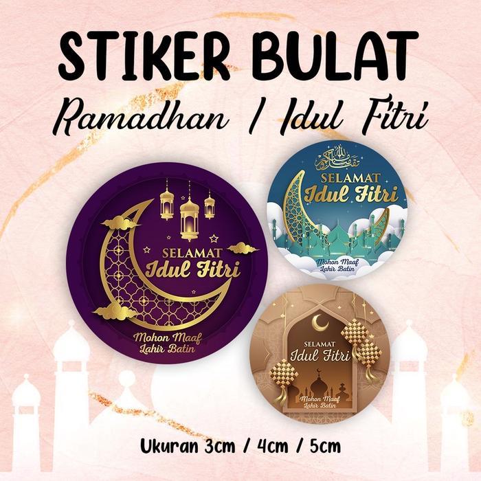 STIKER LEBARAN BULAT/IDUL FITRI
