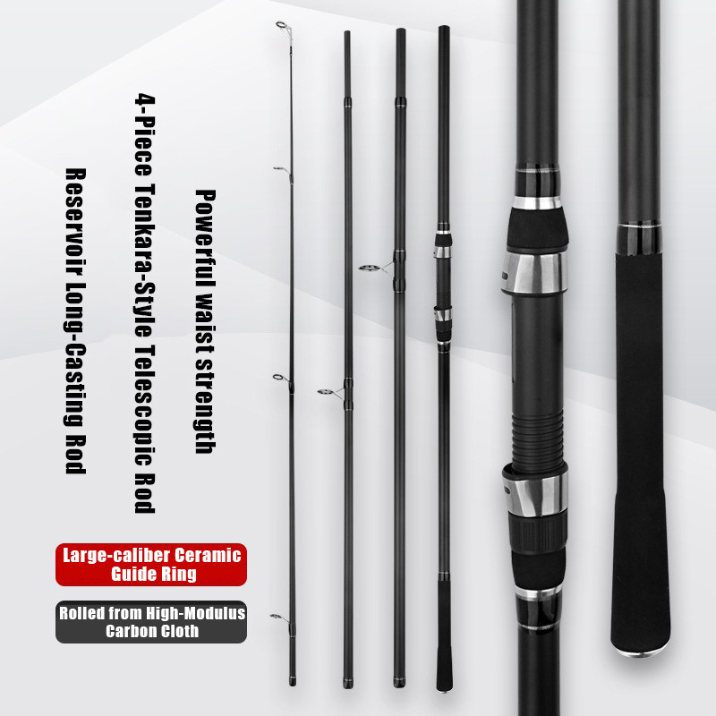 3.3M-3.9M Carp 4 Pieces Fishing Rod,30-200g Lure Rod,40T Carbon Surf Spinning Rod,Saltwater