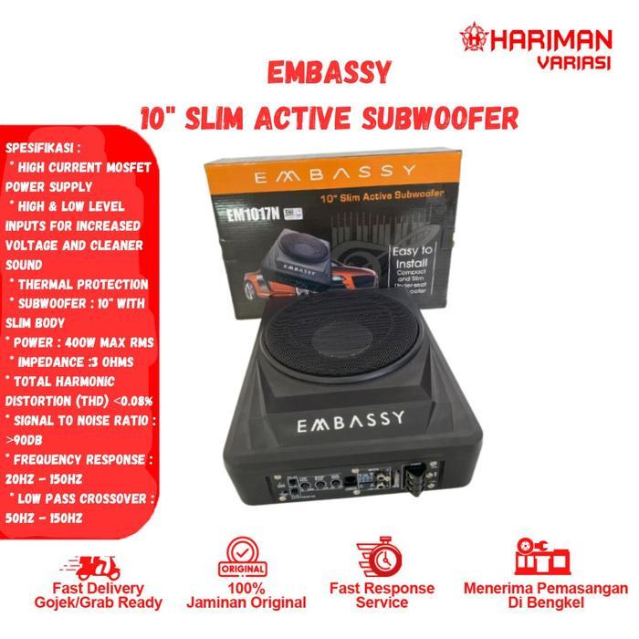 Embassy 10" slim active subwoofer