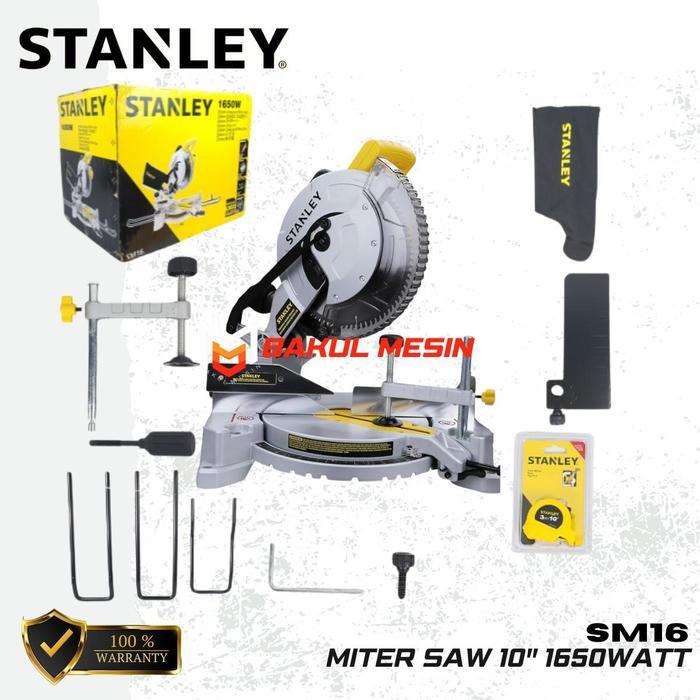 STANLEY SM16 Mesin Potong Gergaji Kayu Alumunium Mitre Miter Saw 10" 255mm SM 16